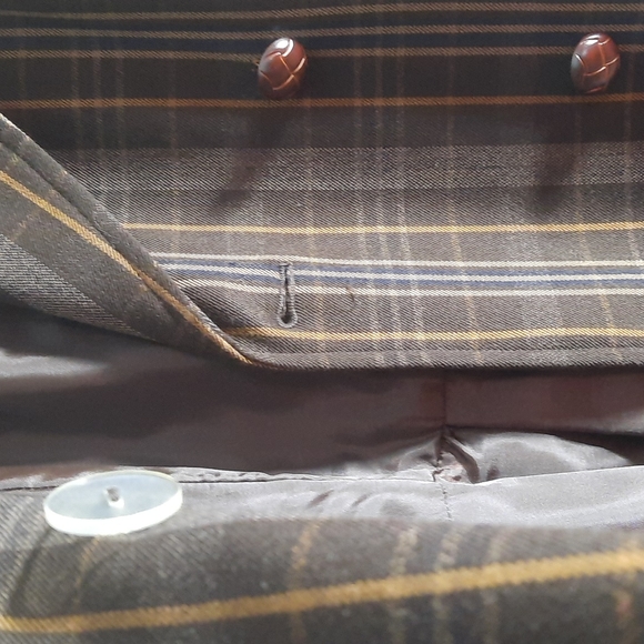 Bandolino stretch brown and tan plaid blazer Sz 8 - Picture 7 of 9
